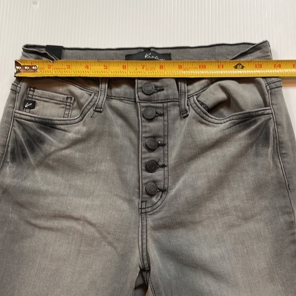 KanCan gray distressed button fly skinny Jean, women’s size 28 - Picture 10 of 15